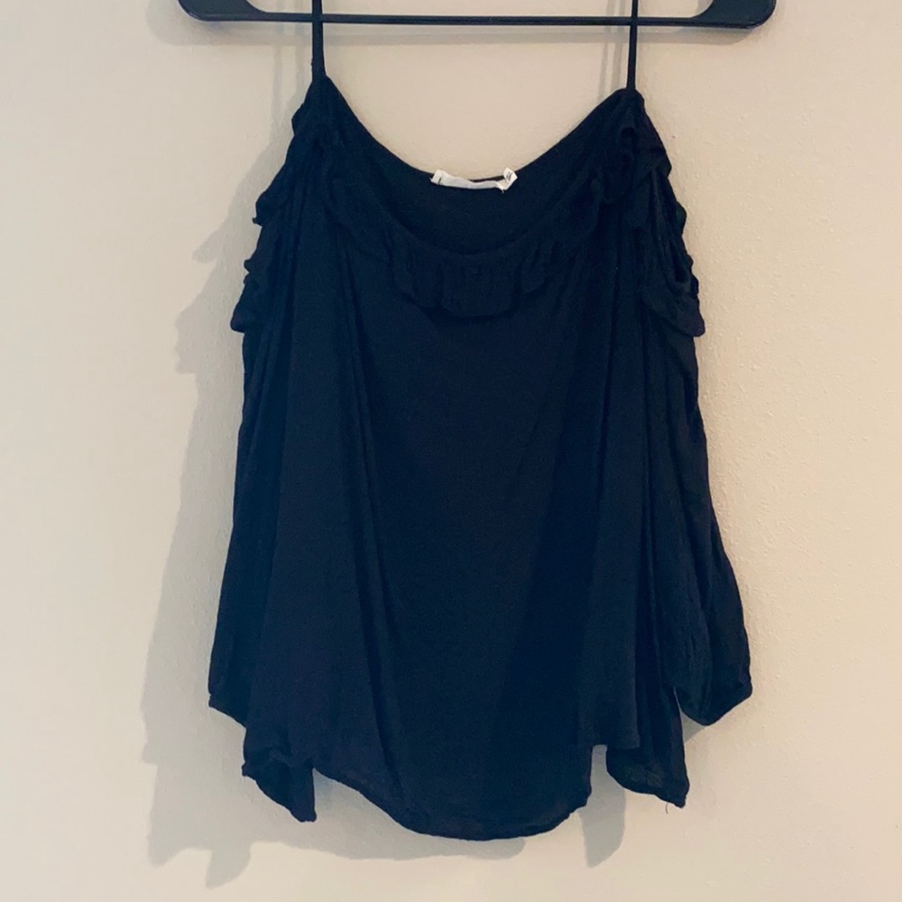 Black off the shoulder top